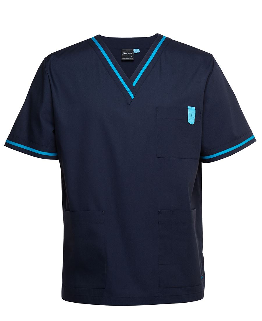 JB's Contrast Unisex Scrubs Top